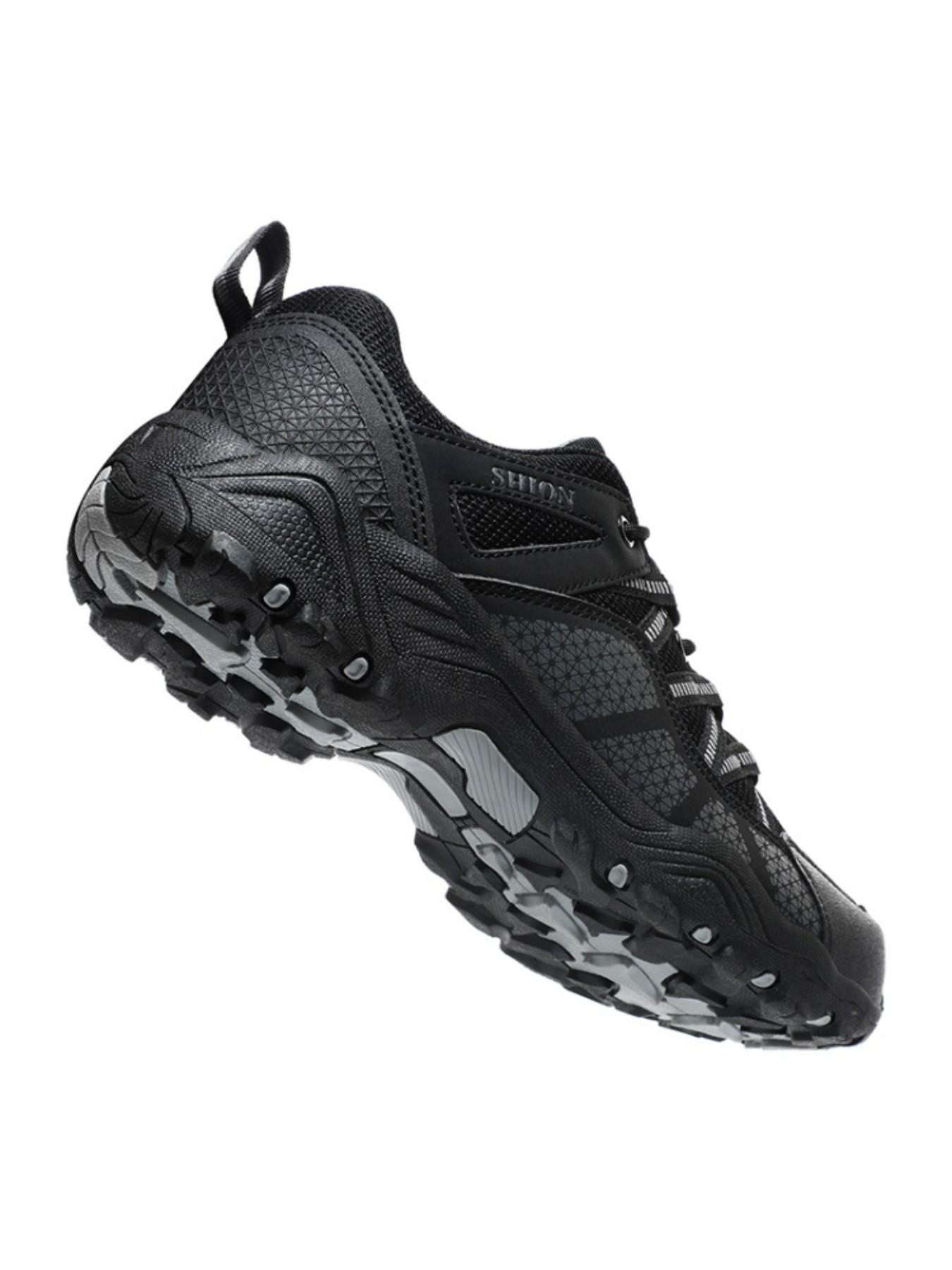 Men's Hiking Shoes, Breathable Mesh Upper, Anti-Slip Rubber Sole, Lightweight Outdoor Sports Shoes, Ideal for Hiking, Camping, Running, Daily Wear
