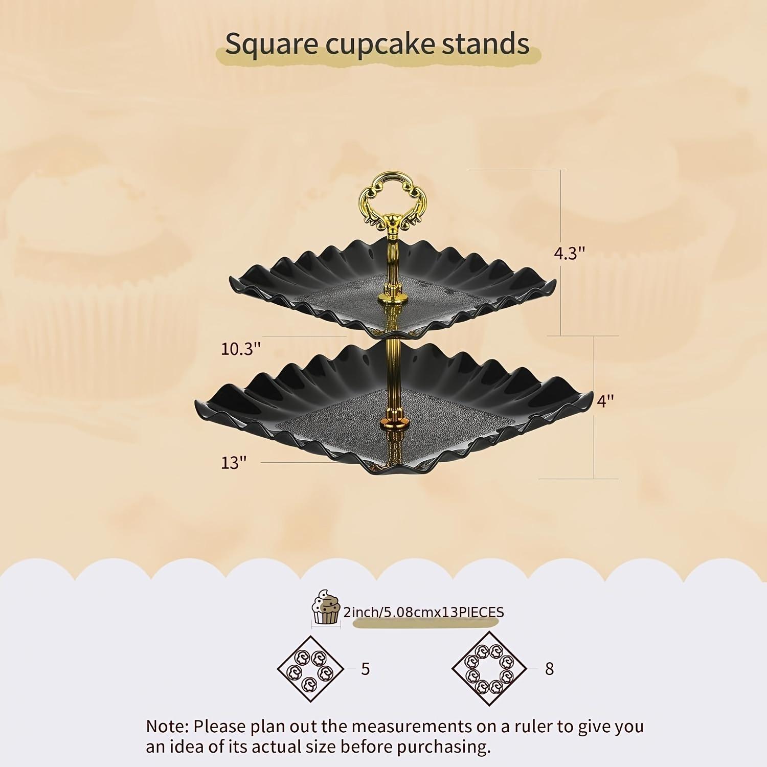 10pcs Cake Stand Set with 3 Double-Tier And 3 Triple-Tier Cupcake Stands, 4 Appetizer Trays, Perfect for Birthdays Bridal Showers