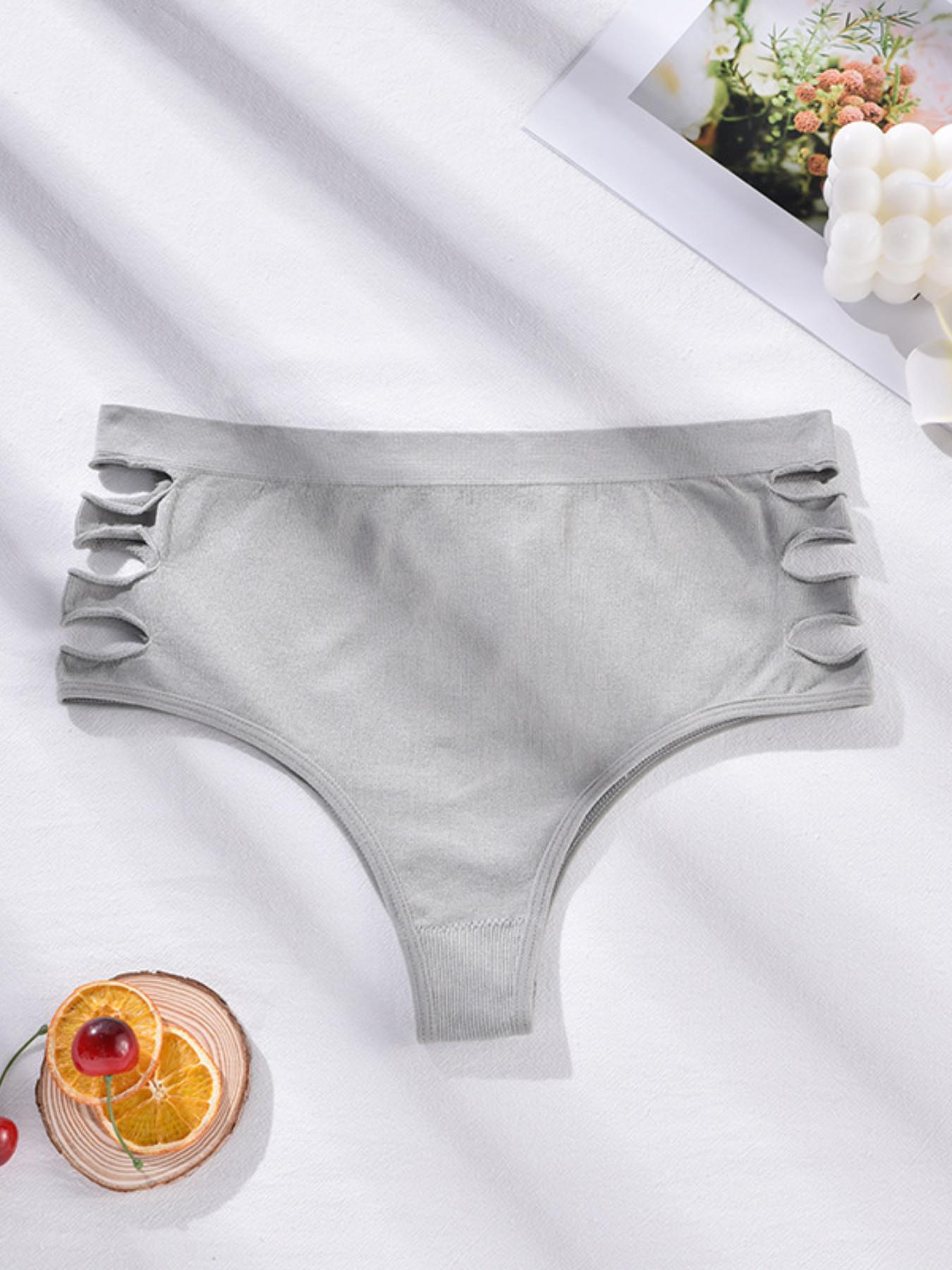 5-Pack Seamless High-Waisted Triangle Panties for Women, Tummy Control and Butt Lifting, Breathable Mesh Design, Comfortable Underwear