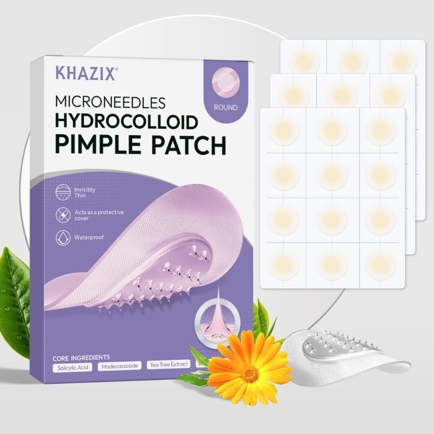 KHAZX 12/24pcs Microneedle Gentle Care Patches, Acne Treatment Patches, Single Item, Non-Flammable, Made in China