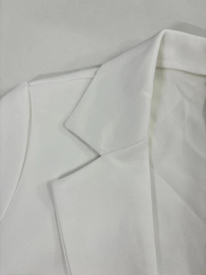 Women's Solid Button Lapel Neck Open Front Blazer, Casual Long Sleeve Outerwear for Spring & Fall, Ladies Clothes for Work Office Business Women's Solid Button Lapel Neck Open Front Blazer, Casual Long Sleeve Outerwear for Spring & Fall, Ladies Clothes for Work Office Business