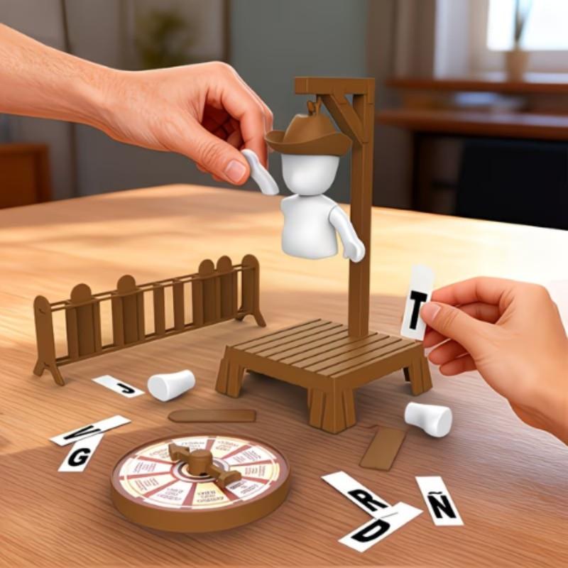 Mystery Board Game with Strawman and Letter Cards, Family Guessing Game, Portable Travel Game, Perfect for Parties, Spanish Version, Christmas Gift