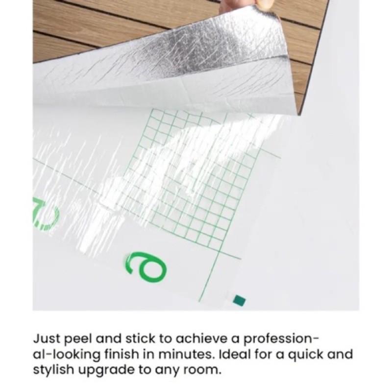 Fishbone Pattern Wallpaper Roll, Self-adhesive Foam Vinyl Material, Thickened Wallpaper, Pre-pasted Peel and Stick, Suitable for Ceiling and Partition Decoration, Offroom Feature Wall Decoration, Home Decor