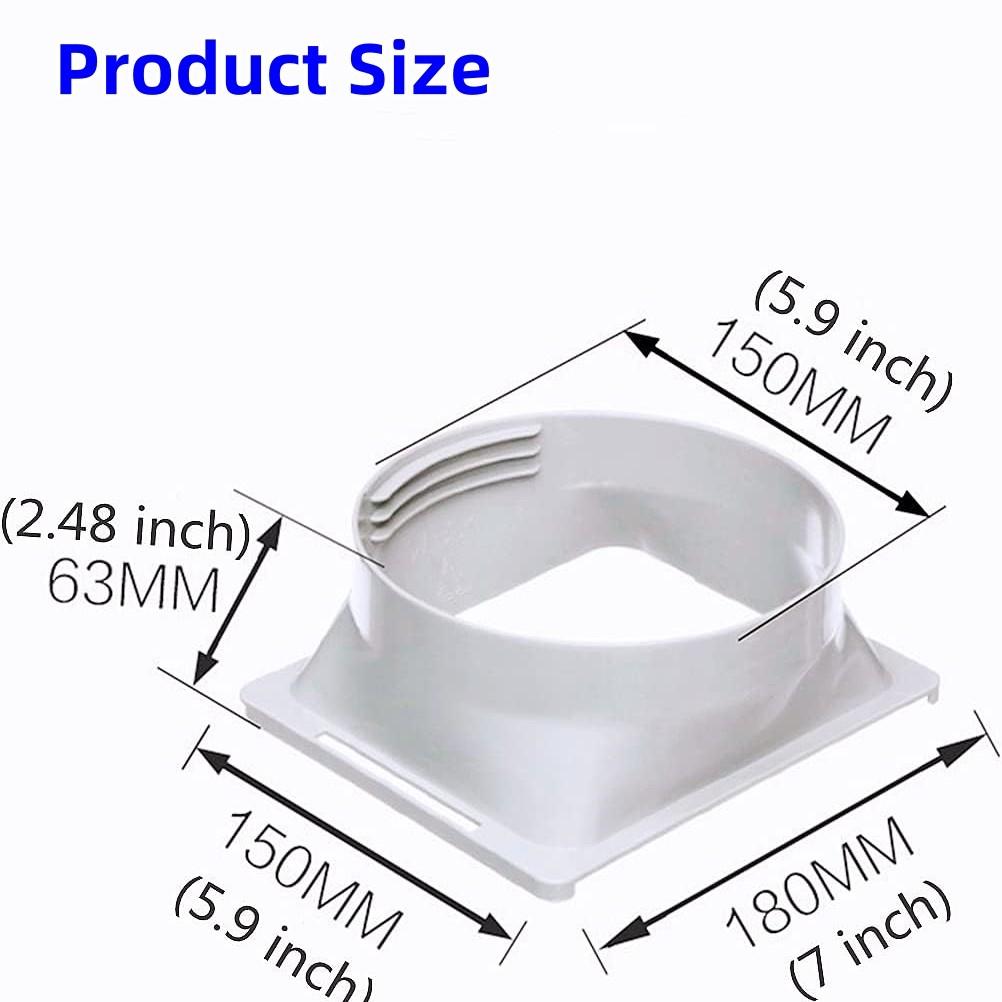5.9-Inch/15cm Air Conditioner Hose Connector, AC Hose Coupler, Easy Installation Portable Ac Exhaust Pipe Adapter, Compatible with Clockwise and Counterclockwise Threads, Aircon Accessories