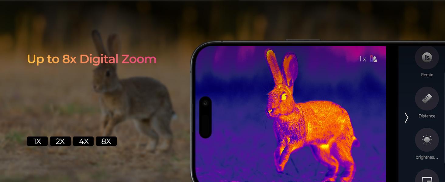 TOPDON TS004 256x192 Thermal Monocular, Supported Wireless Connection, 13mm 50Hz Thermal Night Vision with 11-Hour Battery Life, IP67 Waterproof Thermal Imaging Monocular for Hunting