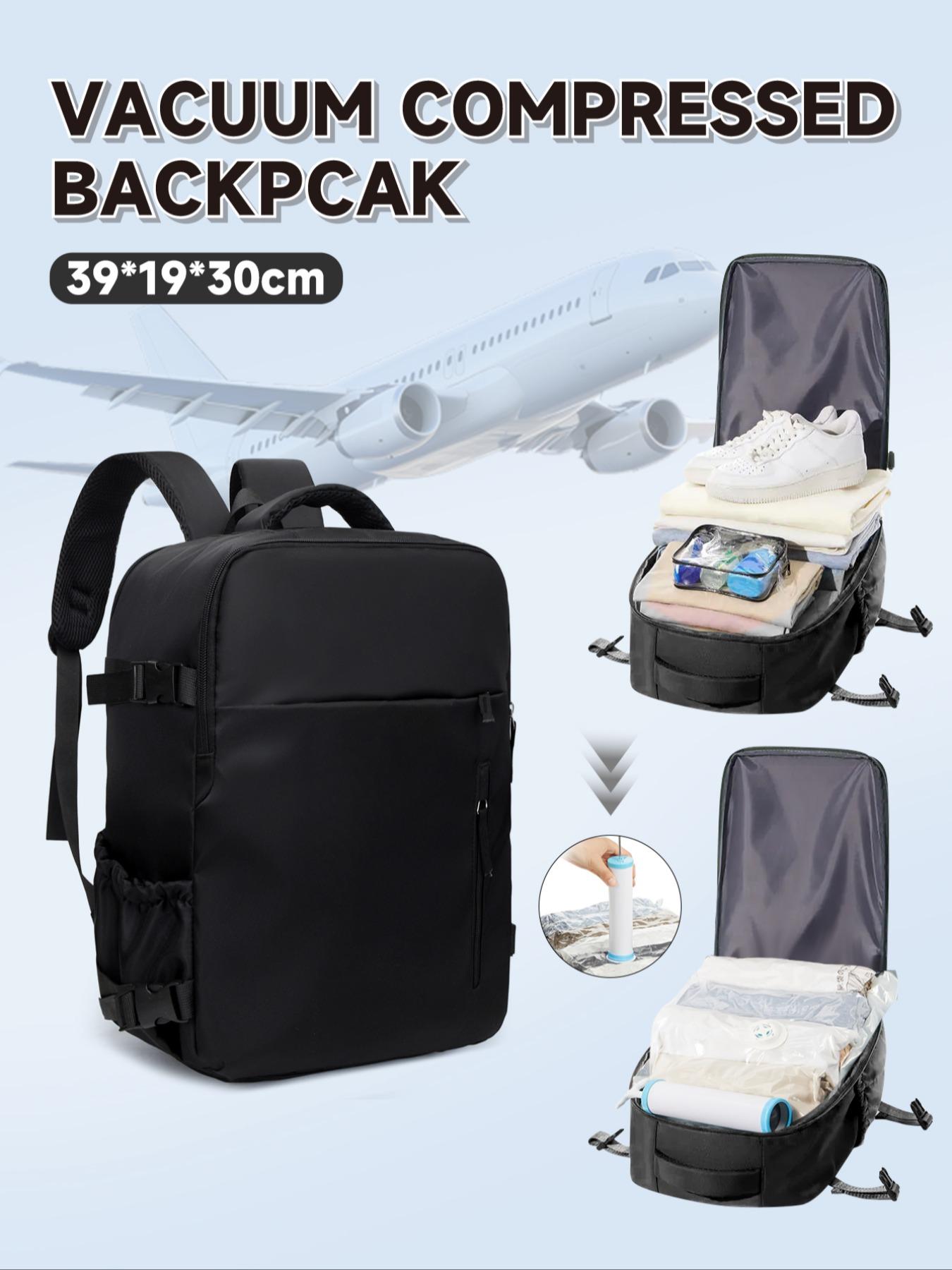 Wiz Air Cabin Bag 40*30*20Cm, Multifunctional Travel Bag, Lightweight Travel Bag, Zipper Travel Bag, Vacuum Compression Travel Backpack with Vacuum Pump Combo Set, Carry-On Hand Luggage, Under-Seat Cabin Bag - TikTok Shop Wiz Air Cabin Bag 40*30*20Cm, Multifunctional Travel Bag, Lightweight Travel Bag, Zipper Travel Bag, Vacuum Compression Travel Backpack with Vacuum Pump Combo Set, Carry-On Hand Luggage, Under-Seat Cabin Bag - TikTok Shop