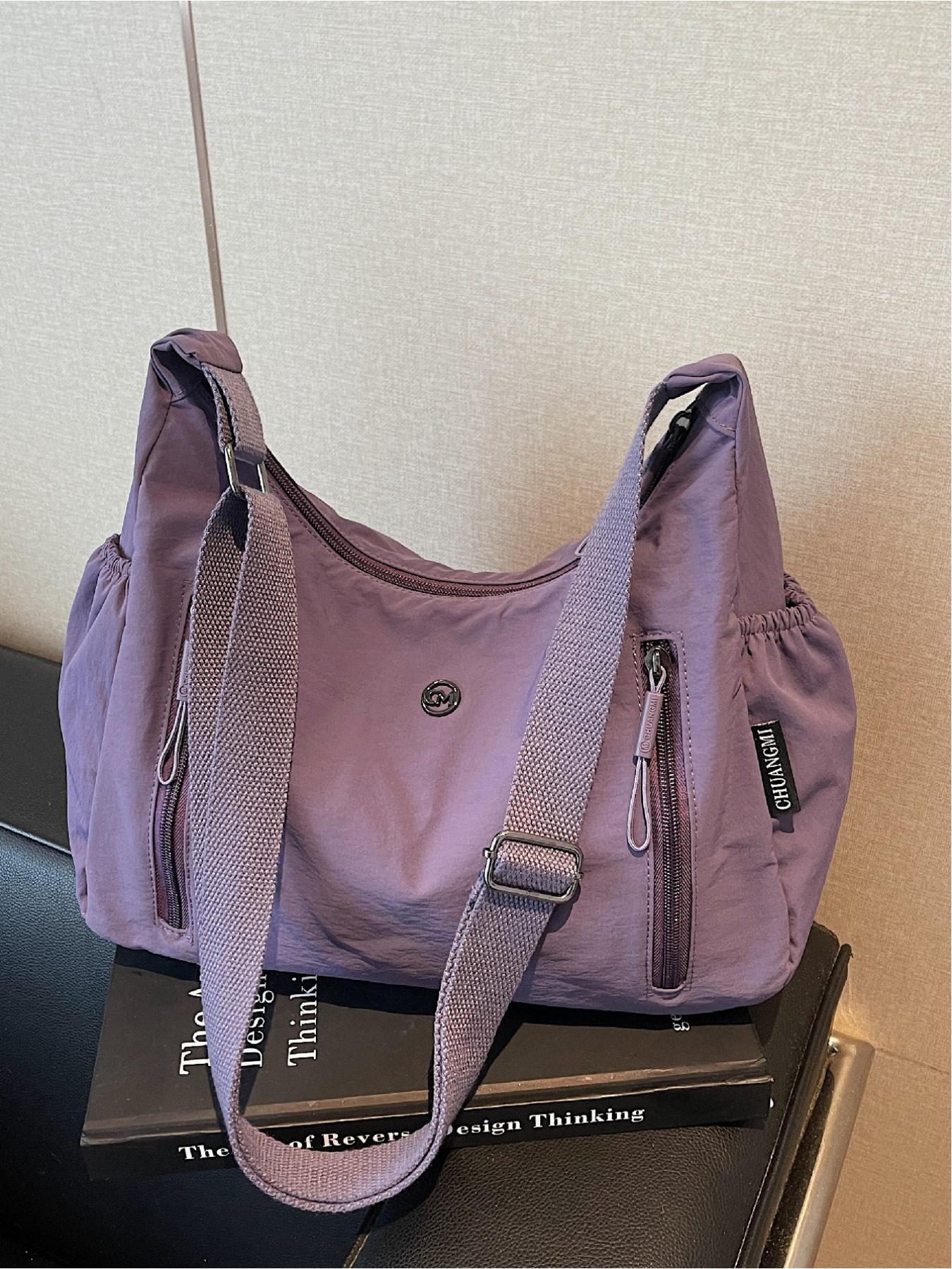 Fashionable and casual versatile crossbody bag, Crossbody Tote Bag, solid color, simple and versatile, single shoulder bag, solid color, multiple pockets, trendy armpit bag suitable for work, shopping, daily commuting