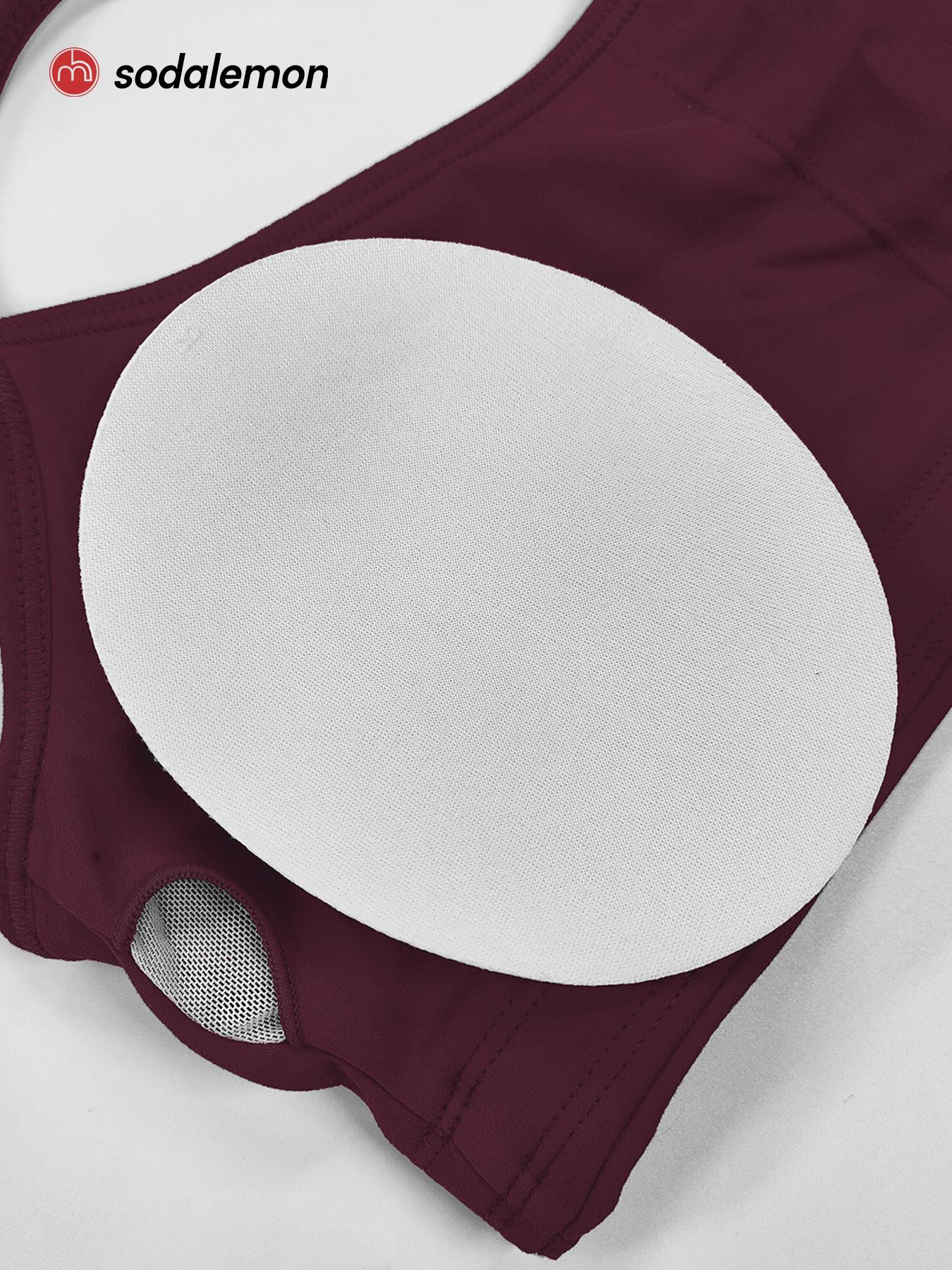 1 Piece Women's Fitness Bra, High-Elastic Thin-Strap Halter-Neck Sports Bra for Running and Yoga