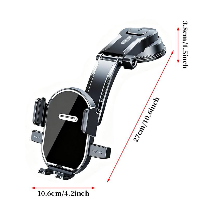 Universal Car Phone Mount with Ultra-Strong Suction Cup, Dashboard & Windshield Cell Phone Holder, Stable 360° Rotation Hands-Free Cradle, Car Phone Stand, Cell Phone Holder for Car