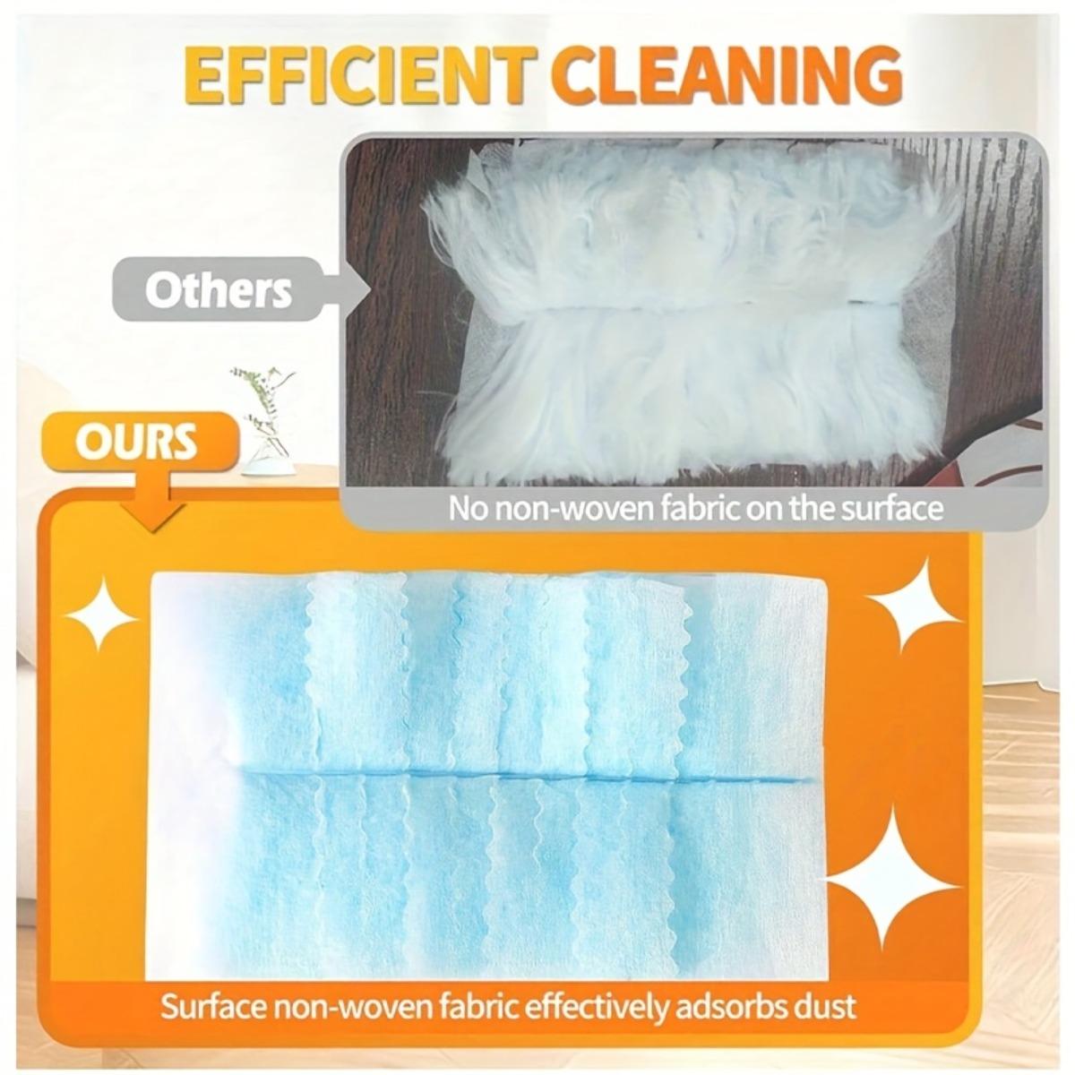 30PCS Dusting Duster Refills with Handle, Disposable Electrostatic Cleaning Duster for Daily Housekeeping, Car Interior Dust Removal, Furniture Care, Appliance Crevices and Keyboard Cleaning, Home Cleaning Accessory Tool