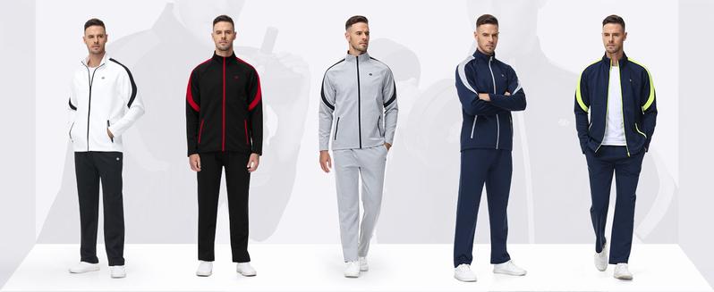 Men's 2-Piece Long Sleeve Casual Full Zip Running Sports Sweatsuit Set Men's 2-Piece Long Sleeve Casual Full Zip Running Sports Sweatsuit Set