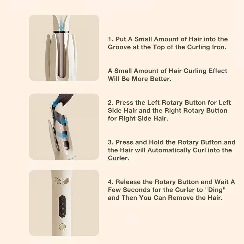 Automatic Hair Curler with 28mm Barrel, 4 Temperature Modes, Smart Timer & Sensor, Long-Lasting Waves, Safety Auto Shut-Off