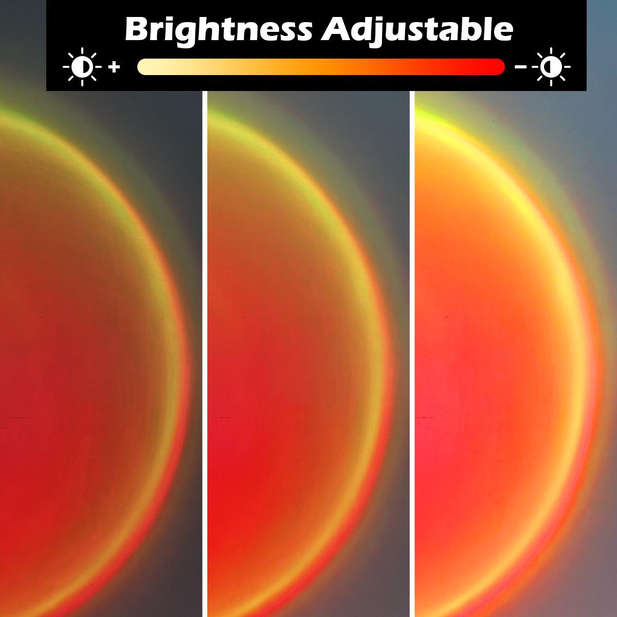 Sunset lamp projector with 6Pcs Color Films, 16 color changing rainbow light with Remote Controlled LED Table Lamp USB Sunlight Lamp for bedroom, aesthetic room decor, TikTok vibe