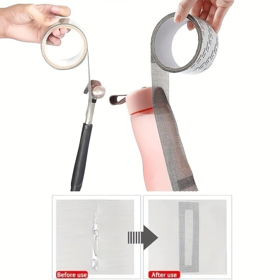 Window Mesh Repair Tape, Self-Adhesive Net Tape, Insect and Mosquito Proof, Strong Adhesive Patch for Damaged Holes, Hole Covering Mesh Repair