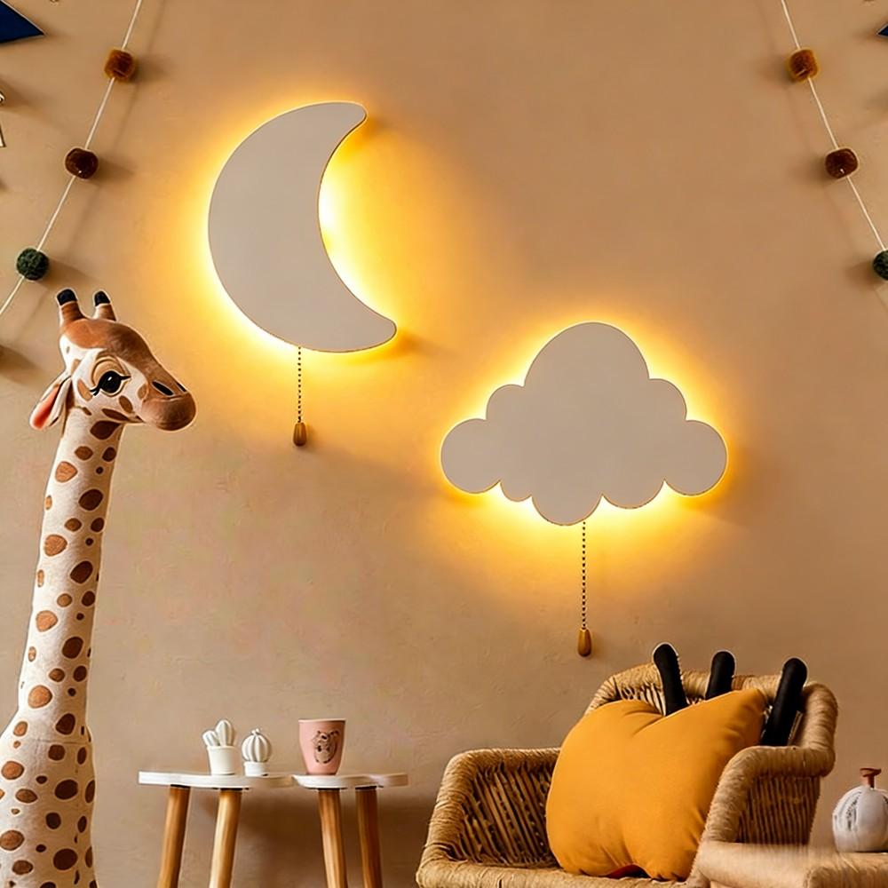 1pc Star And Cloud Wall Light,  Include Star, Cloud, Moon, Butterfly Shape, Home Decor, Wall Hanging Ornaments, Party Night Lights, Birthday Party, Room Ambiance Lighting, Creative Surprise Decoration Props, Battery-Operated (Batteries Not Included)