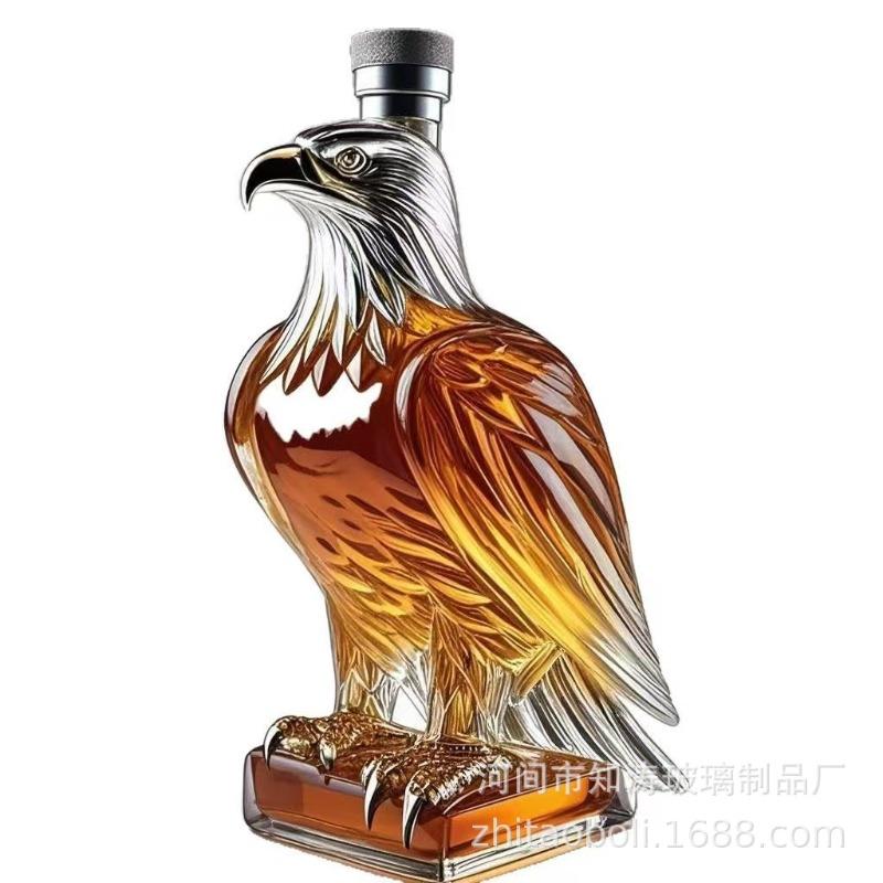 Eagle shaped whisky bottle, high borosilicate bottle for bar