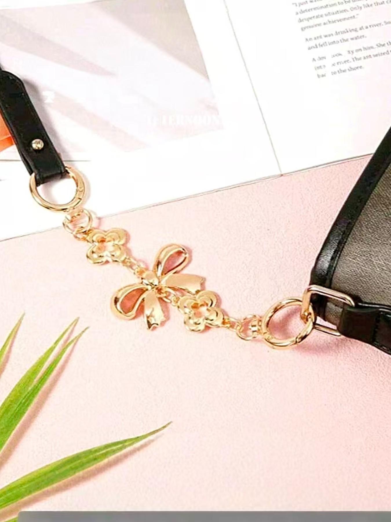 2-Pack Bag Extension Chains, Handbag Shoulder Strap Extender, Replacement Accessories for Crossbody Bags, All Seasons Use, Fashion Chain Strap