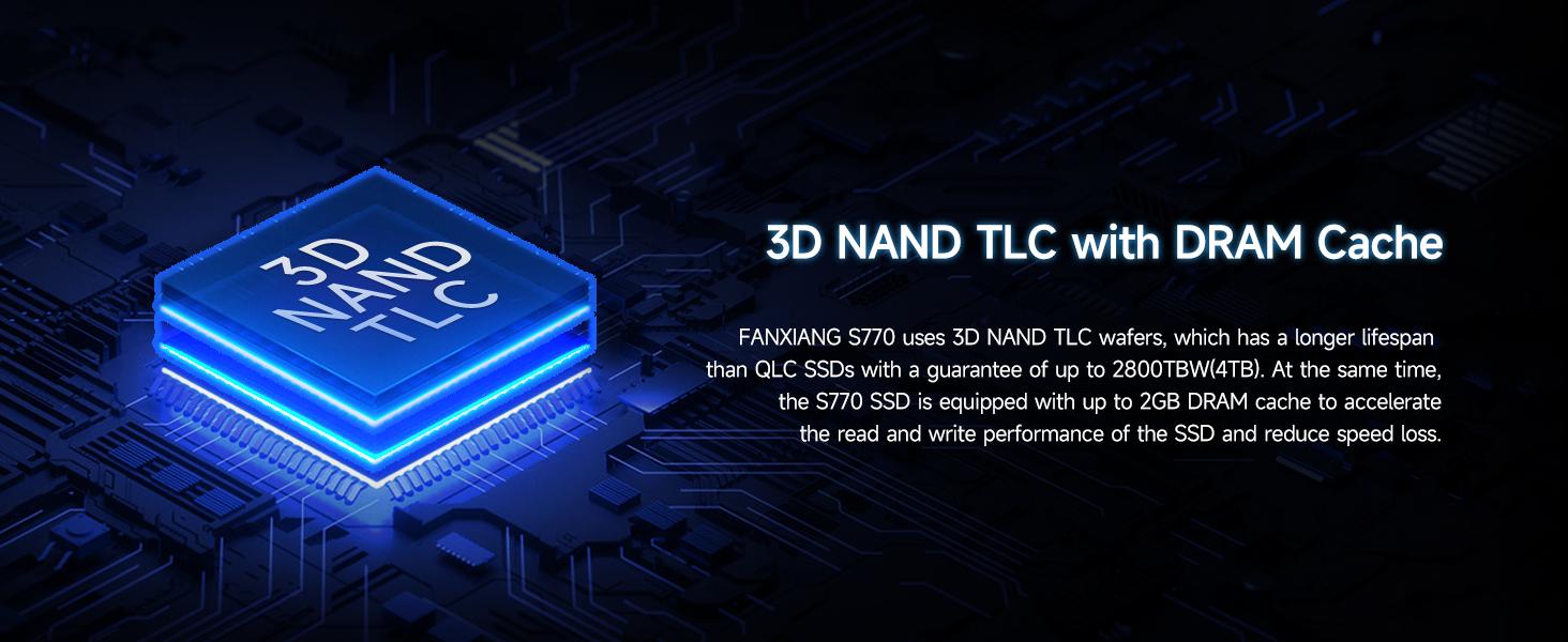 FANXIANG S770/4TB NVMe M.2 SSD for PS5 with Heatsink and DRAM, Up to 7300MB/s PCIe 4.0, Perfect for PlayStation 5 Expansion, Gamers, and IT Professionals