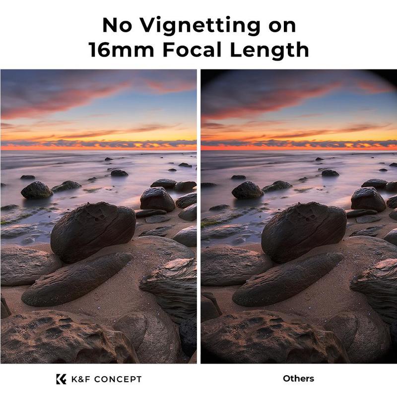 【K&F CONCEPT】 Variable ND2-ND400 ND Lens Filter (1-9 Stops) for Camera Lens, Adjustable Neutral Density Filter with Microfiber Cleaning Cloth (B-Series)，Photography accessories Photographic Kit