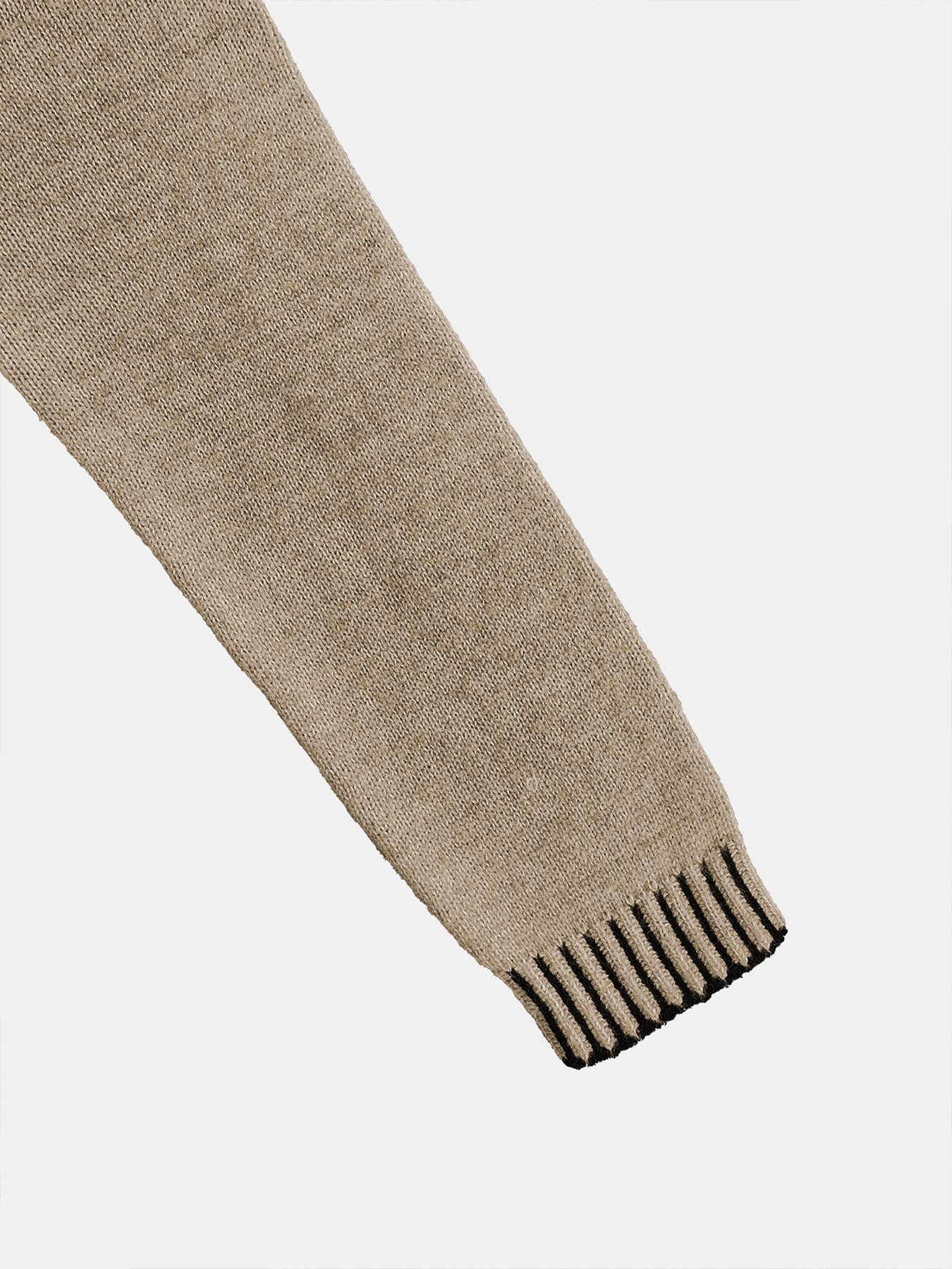 Women's V-Neck Colorblock Sweater Set, Casual Loose-Fit Crop Top & High-Waist Wide Leg Pants, Fall Winter Knitted Set, Womenswear