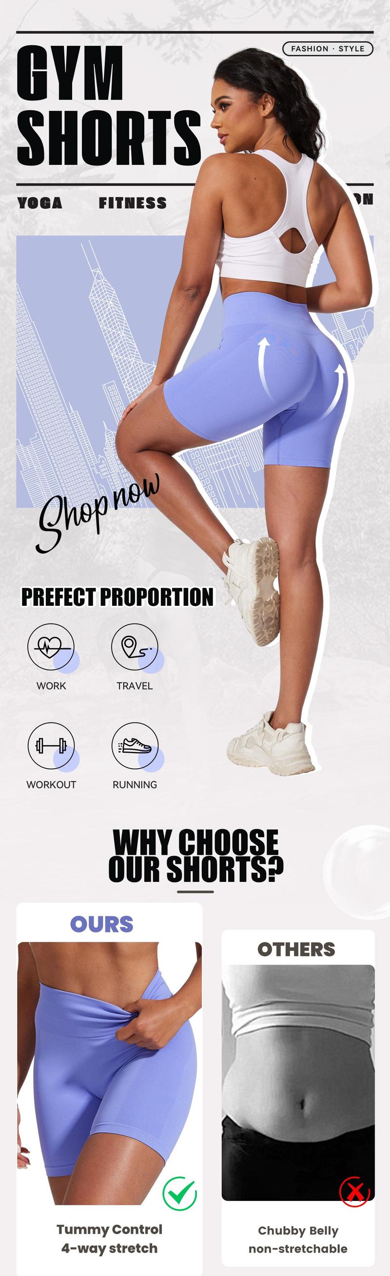 VICONOW Workout Shorts for Women - High Waist Tummy Control Bike Shorts for Gym Workout Athletic Running Yoga Casual Daily Wear Solid Color Comfortable Fit