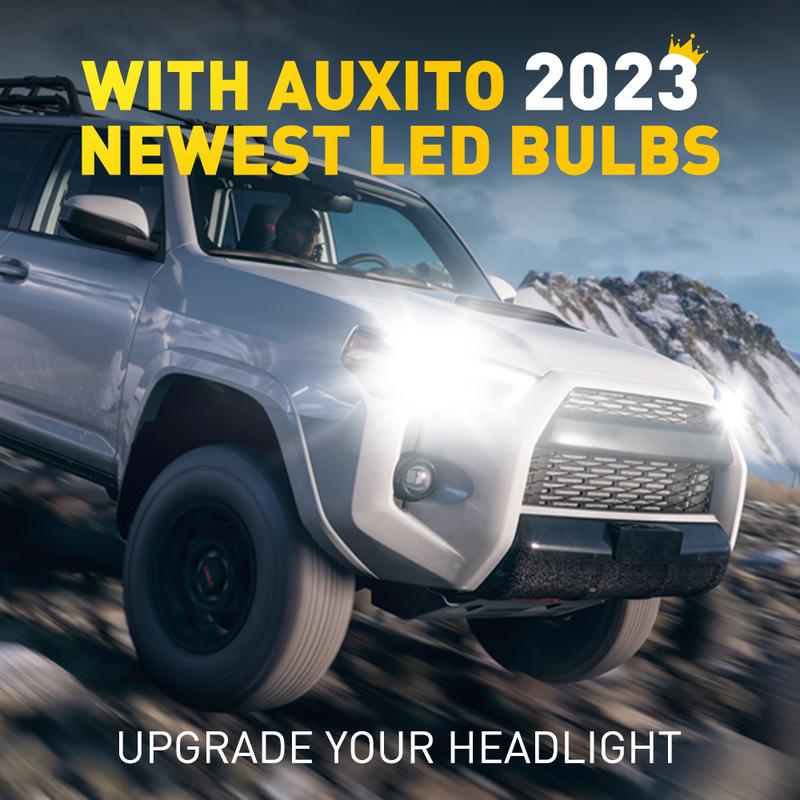 AUXITO H11 LED Bulbs H8 H9 LED Lights, 80W 16,000LM Per Pair, 500 Percent Brighter, 6500K Cool White, Angle Adjustable CanBus Ready Bulbs, Pack of 2 Y13