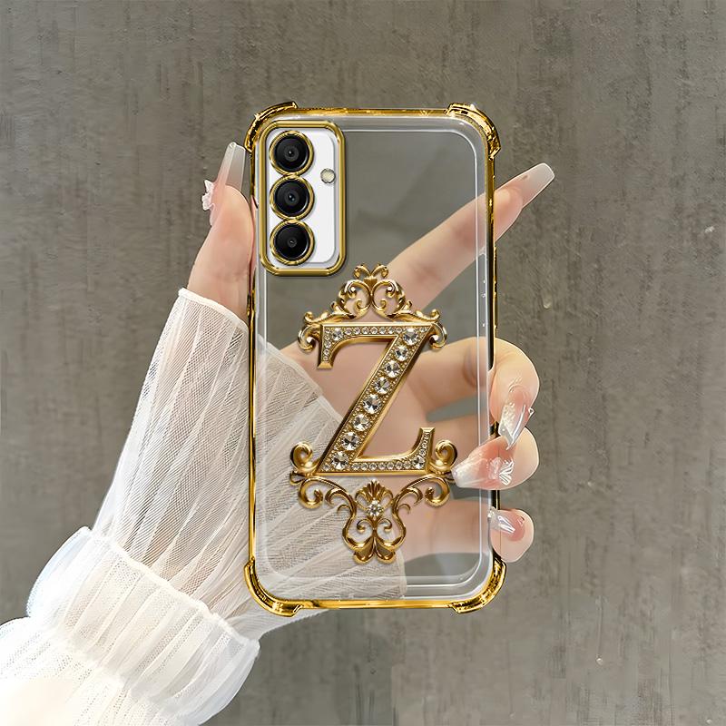 Suitable for [Galaxy A15] high-end phone case🥰，Features a premium-look printed design—not actual 3D diamond studs，Choose from any of the 26 letters. YM99