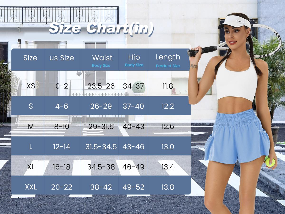 FireSwan Athletic Shorts for Women High Waisted Elastic Running Shorts Gym Workout Flowy Shorts with Pockets