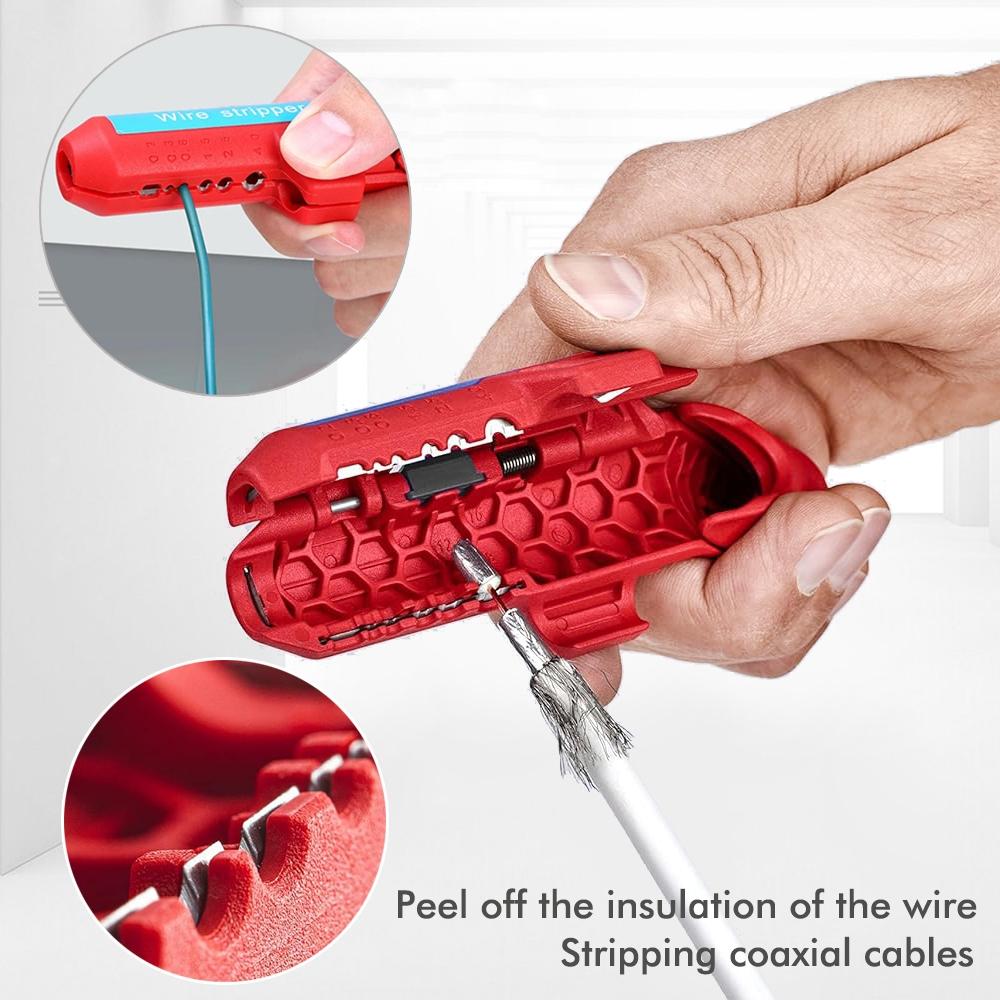 Multifunctional Precision Wire Stripper Tool, Ergonomic Bent Handle Design, Ideal for Electricians & DIY Projects, Hand Tools