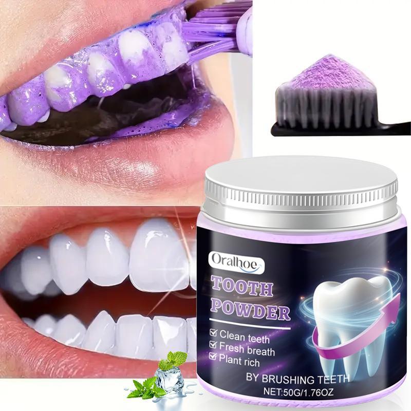 Teeth Whitening Powder with Hydroxyapatite, Color Correction, Stain Removal, Teeth Stain Cleaner, Toothpaste Enhancer, 50g, Oral Hygiene Enhancement, Teeth Brightening Booster, Teeth Brightening Powder, Teeth Cleaning Powder