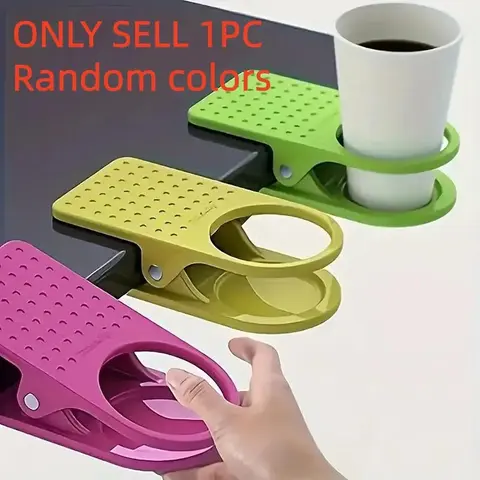 Cup Holder, 1 Count Space Saving Clip Type Cup Holder, Multifunctional Coffee Cup Holder for Home Office Restaurant, Home Organizer, Office Accessories, Office Desk Accessories