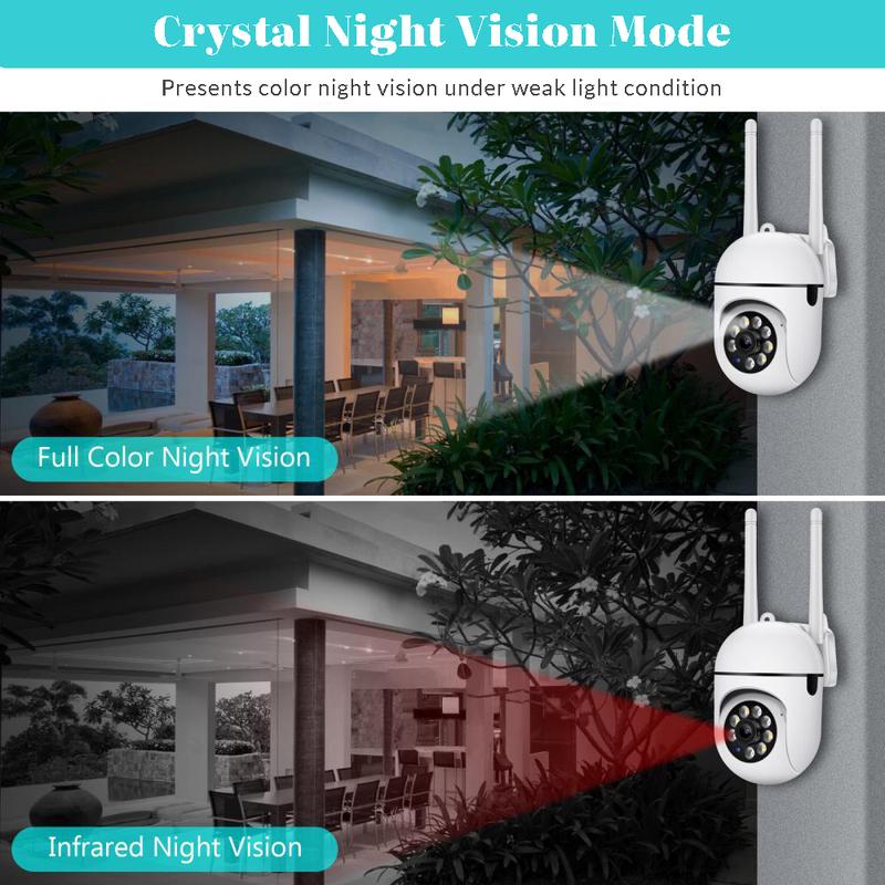 Wireless Wifi Security Camera System Outdoor Home 5G 1080P HD Night Vision Cam Surveillance Outdoor Security Cameras, Wi-Fi Wireless 1080P Dome Home Cam with Phone App, 360°View Pan/Tilt, Color Night Vision, 2-Way Audio, IP66 Waterproof, Motion Detection