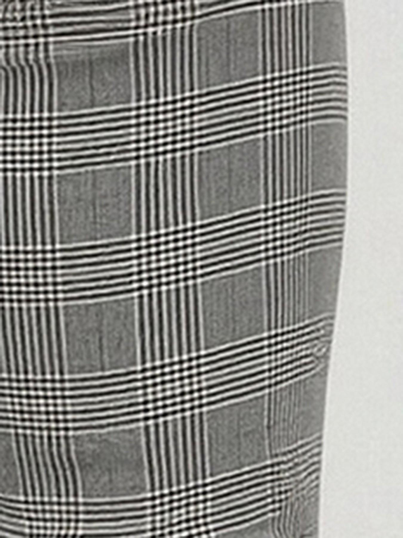 All-Season Men's Plaid Checked Slim Fit Dress Pants, British Style Skinny Tapered Casual Trousers, Wrinkle Resistant Stretch Business Pants with Center Crease, Plaid Suit Pants for Office / Daily Wear, Business Fashion Pants