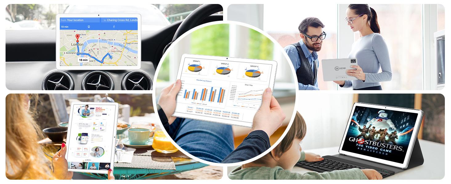 Tablet 2025 Newest Android, 2 in 1 with 128GB Large Storage, 10 Inch Big Screen with Octa-Core Processor, 5G WIFI with Keyboard, 13MP Rear Camera, 5.0 Bluetooth/GPS/Mouse/Case android pad bundle Smartphone Cellphone Tablet Deal on sale Wireless Multicolor