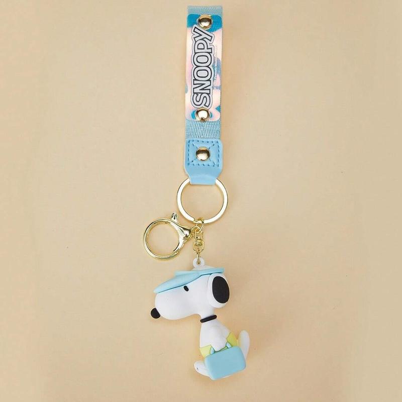 MINISO Snoopy Summer Travel Series Creative Three-Dimensional Pendant Key Chains Bag Charms Key Charms Purse Charms Car Charms