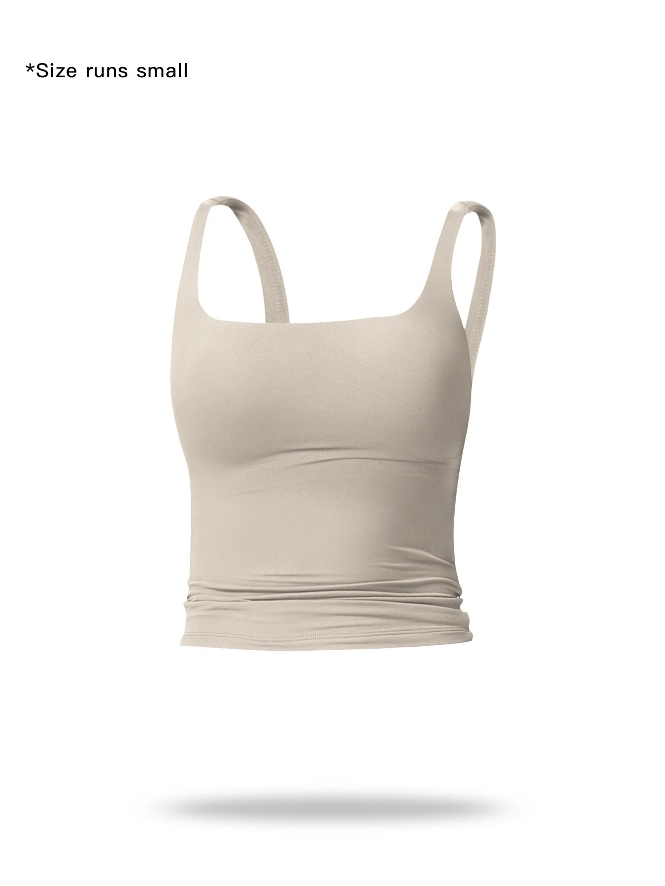 Women's Solid Color Sports Tank Top, Tight Sports Vest, Casual Comfy Breathable Sleeveless Sports Top for Yoga Gym Workout Running, Ladies Sportswear for All Seasons