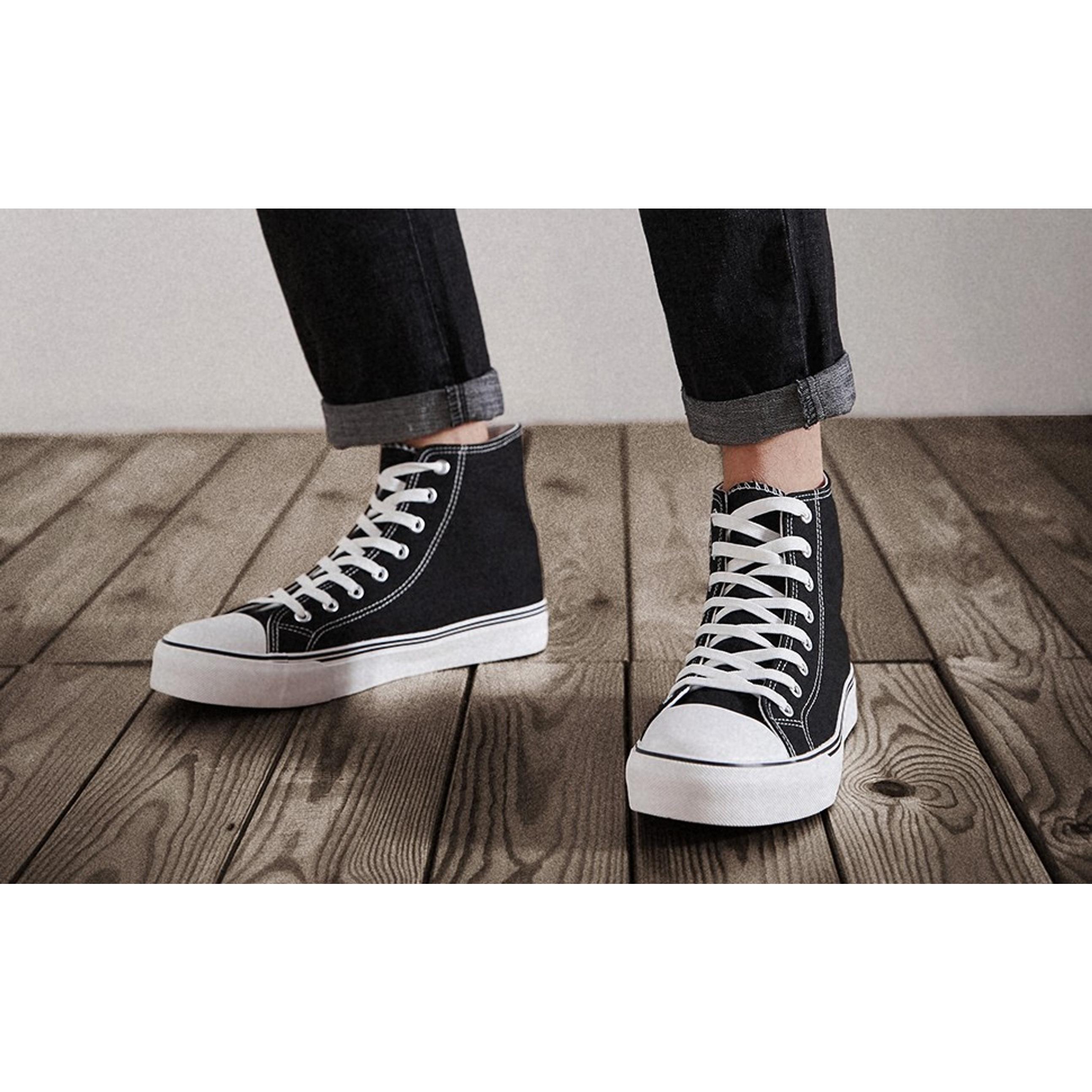 Men's High Top Canvas Sneakers Lace Up Classic Casual Walking Shoes | Breathable canvas upper,non-slip rubber outsole,high-top lace-up,classic casual style,for walking,tennis,travel,sportsGift