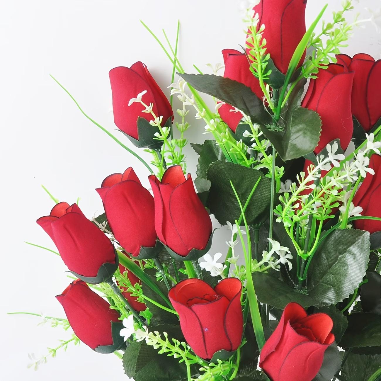 2-Pack Artificial Cemetery Flower Bouquets, Decorative Funeral Flowers for Graveyard Decoration, Outdoor Tombstone Placement, Suitable for Grave Vases