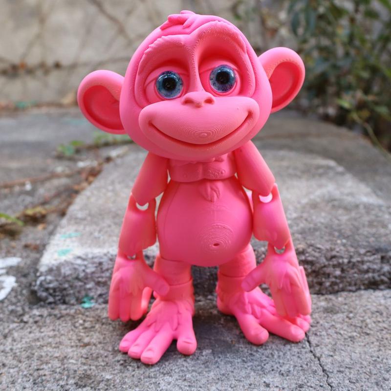 3D Printed Climbing Monkey Statue, Articulated Monkey Figurine, Realistic Eyes Home Decor, Perfect for Halloween Christmas Gifts, Birthday Present, Animal Figurine