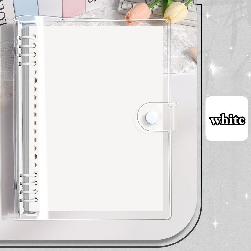 B5 size learning notebook with PVC transparent cover, ring-bound design supports layered notes and mind maps, perfect for structured focused learning, comes with B5 160 pages and B5 blank 160 pages, suitable for school homework, class notes and work logs,