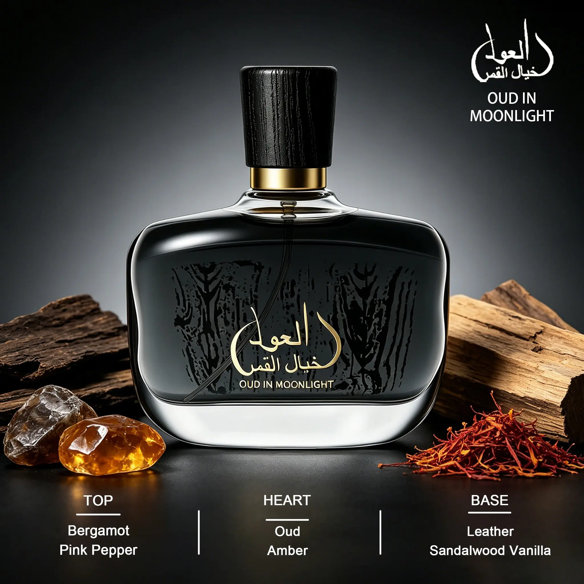 Men's Fragrant Perfume, 100ML, Arabic Woody Incense Scent, Long-Lasting, High-Quality Gift Box, Ideal for Business and Dates