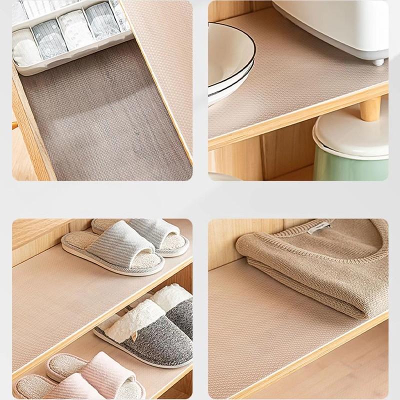 Washable Cabinet Liner, Non-Adhesive Clear Drawer Liner, Non-Slip, Transparent, for Kitchen Cabinets, Pantry Cabinets, Multi-Purpose Mat