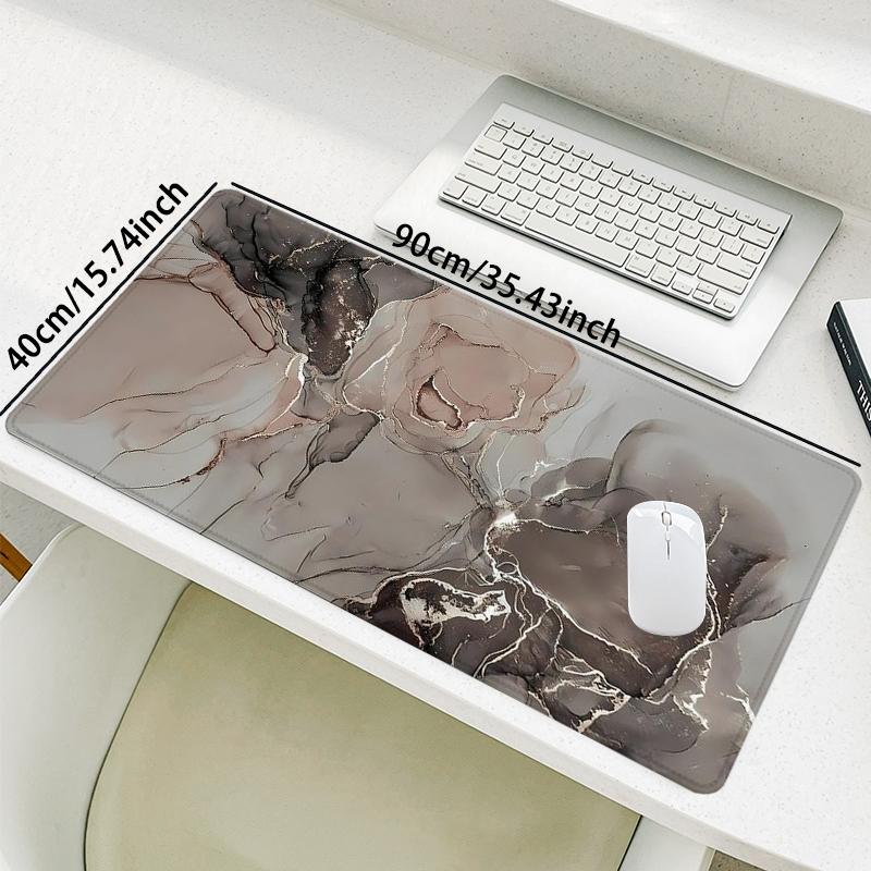 Abstract Marble Pattern Mouse Pad, 1 Count Rectangle Gaming Mouse Pad, Non-Slip Mousepad, Office Desk Keyboard Mouse Mat for Home Office Game Room Desk