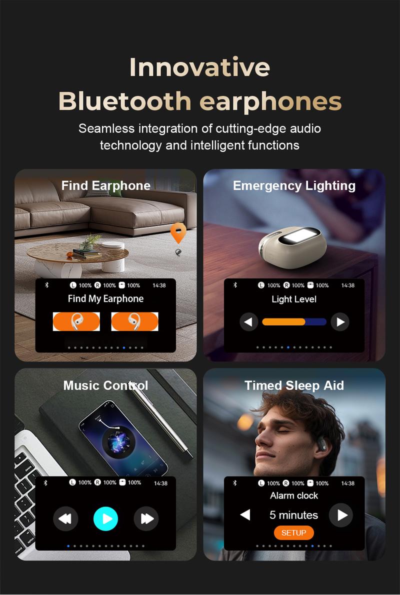 MINISO MS150 True Wireless Hanging Ear Bluetooth 5.4 headphone| HiFi Sound, Waterproof, Full Color Touch Screen, Noise Reduction, audio MINISO MS150 True Wireless Hanging Ear Bluetooth 5.4 headphone| HiFi Sound, Waterproof, Full Color Touch Screen, Noise Reduction, audio