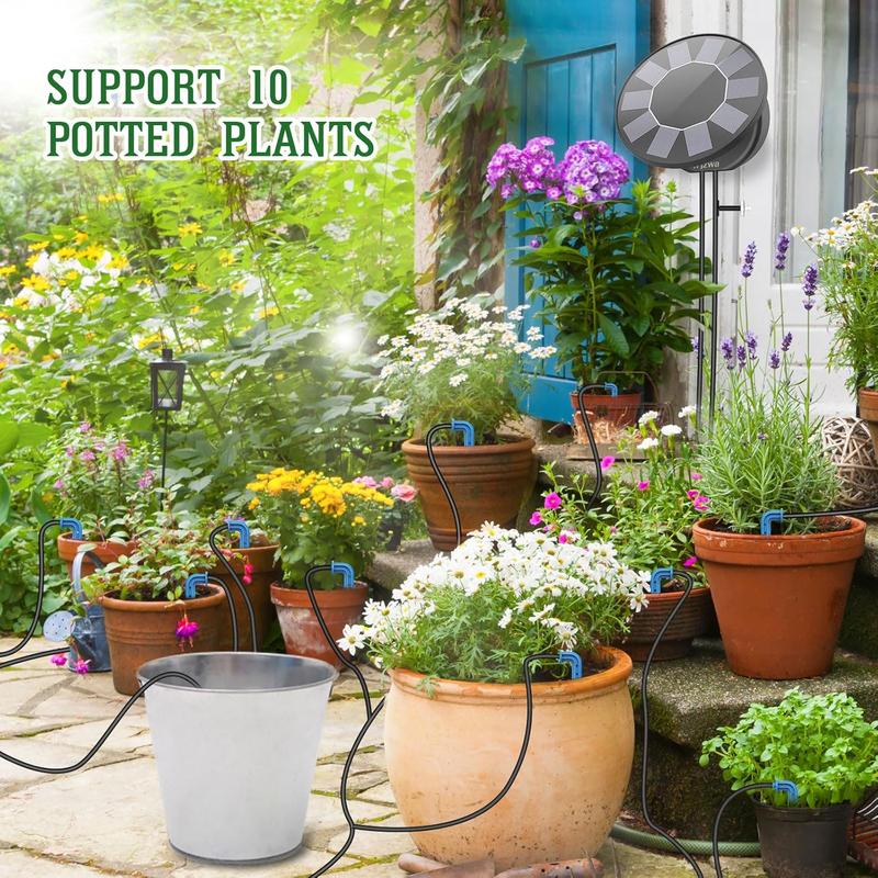 Solar Drip Irrigation System for Garden,2025 Latest Irrigation System for Potted Plants,Supported Automatic Watering System for The Balcony, The Plant Bed and The Green House