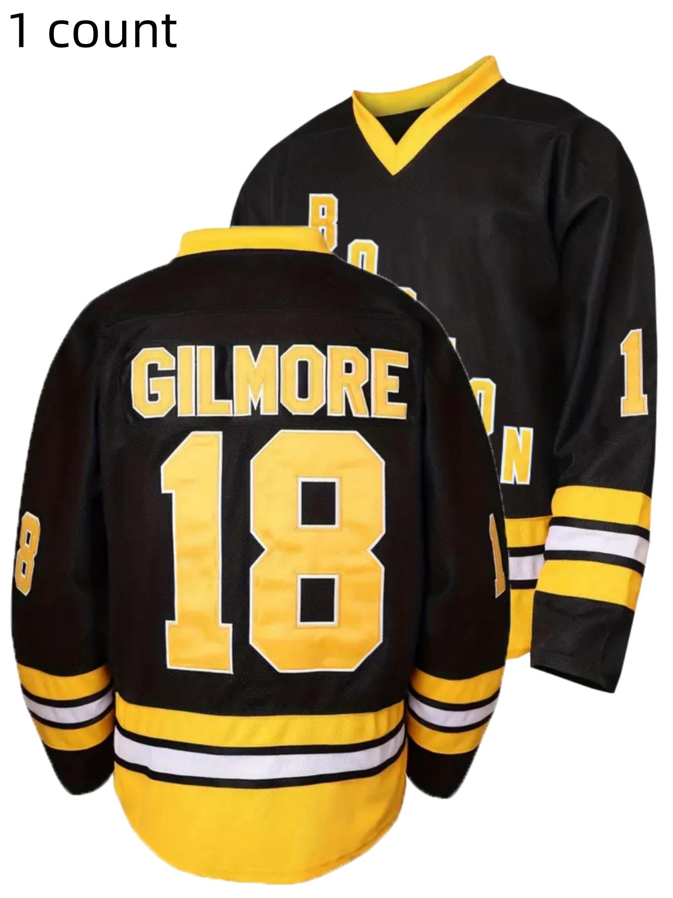 Men's Hockey Jersey, Stitched #18 Embroidery Hockey Jersey, Jersey Shirt, Casual Loose Sportswear for Training & Competition, Men's Sportswear for All Seasons