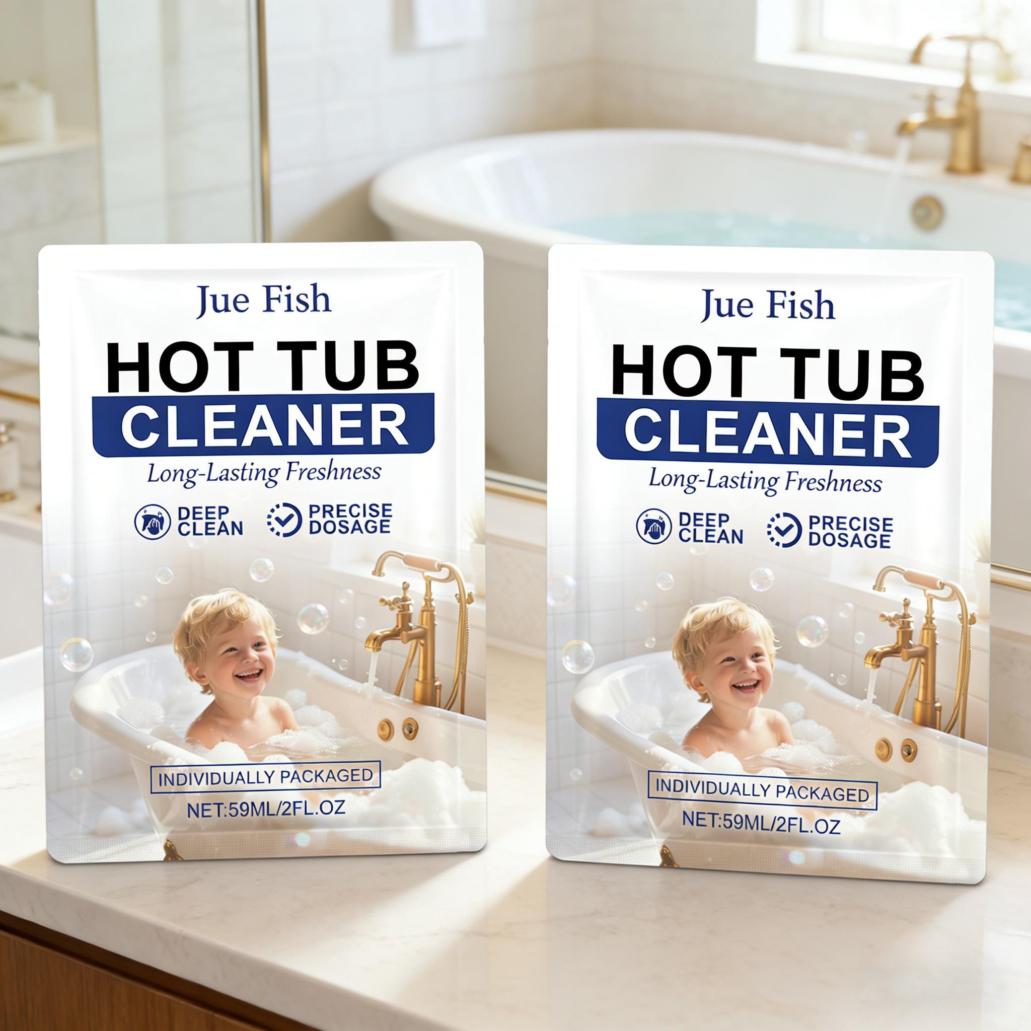 2-Pack Hot Tub Cleaner (59ML*2), Stain Removal, Gentle Protection, Glaze Care, Enhances Bathtub Surface Shine, Bathroom Maintenance