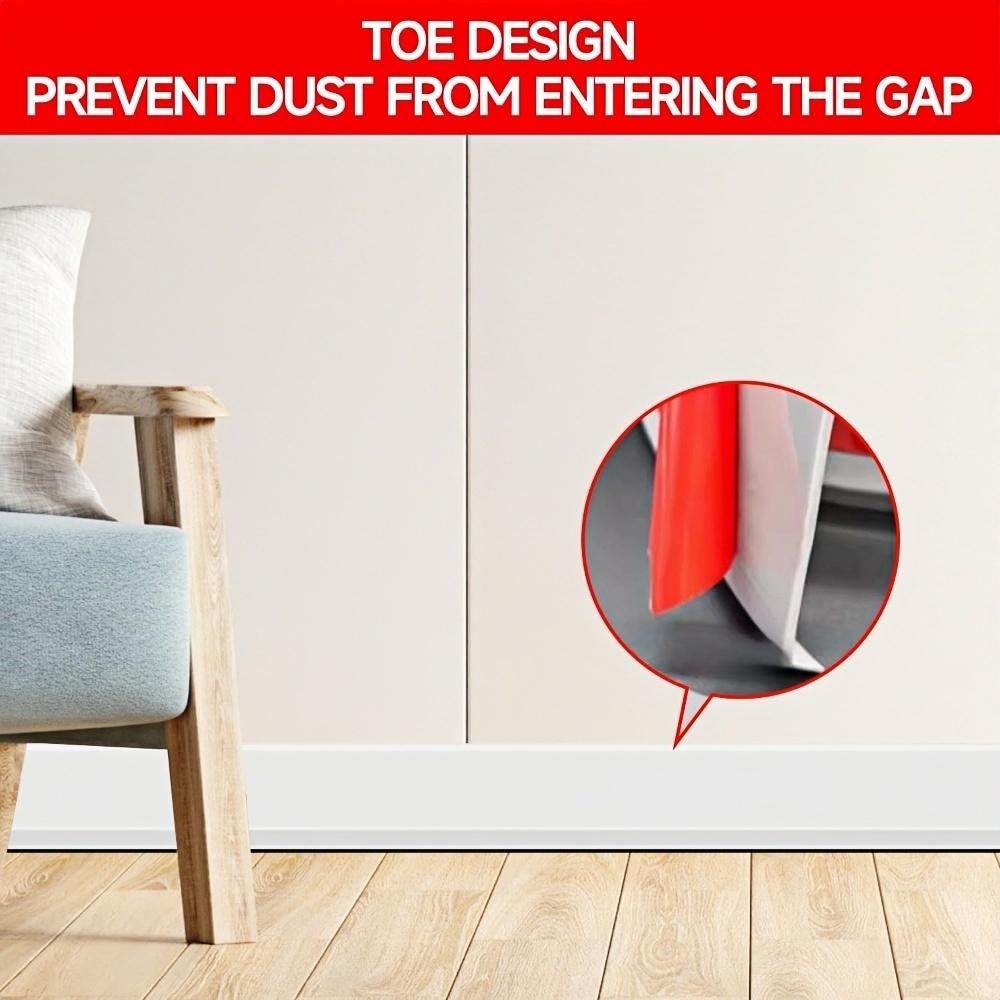 2-meter PVC Self-adhesive Flexible Skirting Board, with A Total Width of 8CM, Soft Skirting Board Decoration, Self-adhesive Flexible Substrate Molded Decorative Strip