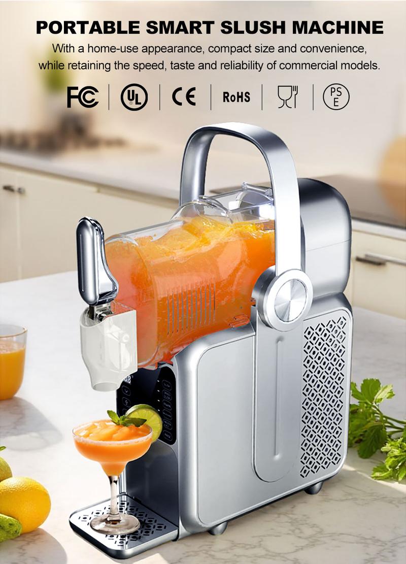 GSEICE 3L Slushy Machine Big Capacity for Easy Slushie Multi-Preset Soft Serve Slushie Machine Automatic Professional Frozen Drink Maker Slushie machine Slush Machine for Sale