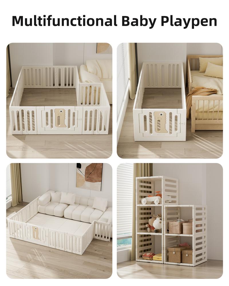Kids Plastic Playpen, Indoor and Outdoor Playard, Play Pens for Kid Activity Center, Sturdy Safety Baby Fence for Toddler playpen 71*59